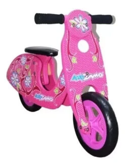Kidzamo Maria Pink 12-Inch Kids Wooden Balance Scooter -Kids Car Sales V330 CRE1012 78806 02