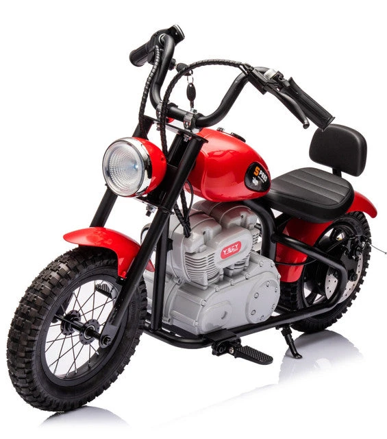 New Aim 36v Single Rider Kids Electric Cruiser Ride On Motorbike - Red 4 New Aim 36v Single Rider Kids Electric Cruiser Ride On Motorbike - Red - Image 4