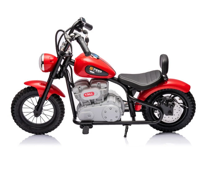 New Aim 36v Single Rider Kids Electric Cruiser Ride On Motorbike - Red 5 New Aim 36v Single Rider Kids Electric Cruiser Ride On Motorbike - Red - Image 5