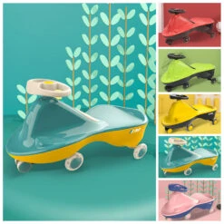 Howawa Italian Design Glide & Twist Kids Ride On Car - Green Yellow -Kids Car Sales V891 TOY ISCBG X1 197630 10