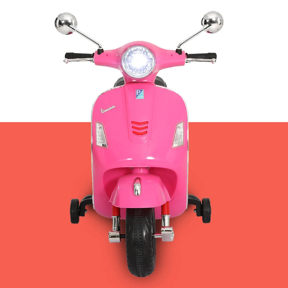 Vespa Licensed GTS Kids Electric Ride-On Motorcycle - Pink 3 Vespa Licensed GTS Kids Electric Ride-On Motorcycle - Pink - Image 3