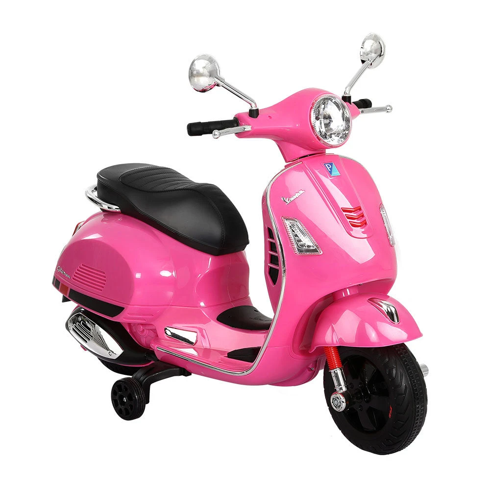 Vespa Licensed GTS Kids Electric Ride-On Motorcycle - Pink 1 Vespa Licensed GTS Kids Electric Ride-On Motorcycle - Pink