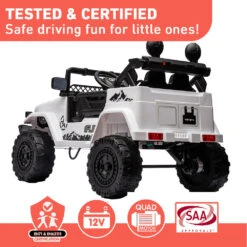 Kahuna Authorized Toyota Electric Kids Ride-on Car Fj Cruiser - White -Kids Car Sales all wheel drive kahuna authorised toyota fj cruiser kids electric ride on car green
