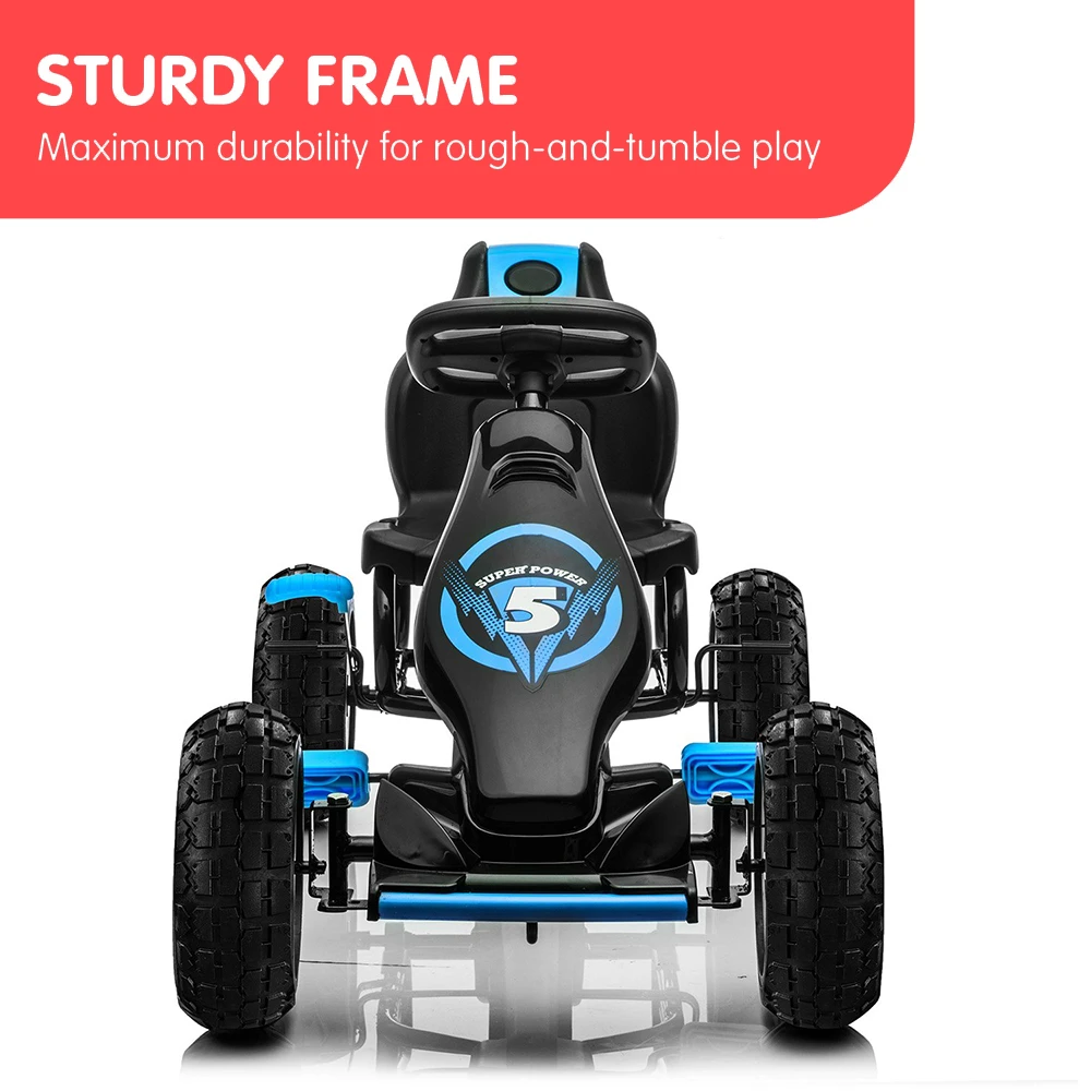 Kahuna G18 Kids Ride On Pedal Powered Go Kart Racing Style - Blue 10 Kahuna G18 Kids Ride On Pedal Powered Go Kart Racing Style - Blue - Image 10
