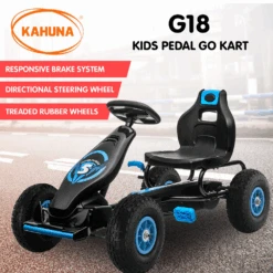 Kahuna G18 Kids Ride On Pedal Powered Go Kart Racing Style - Blue 22 Kahuna G18 Kids Ride On Pedal Powered Go Kart Racing Style - Blue -Kids Car Sales blue kahuna g18 kids ride on pedal go kart 10