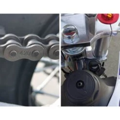 MJM 70cc Petrol Powered 4-Stroke Fully-Auto Kids Dirt Bike - Orange -Kids Car Sales chain f1445fee 10f3 4a86 bce9 6b93a7efbde8