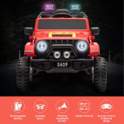 Kahuna S619 Gravity Kids Electric Ride On Car - Red -Kids Car Sales features kahuna s619 gravity kids electric ride on car red