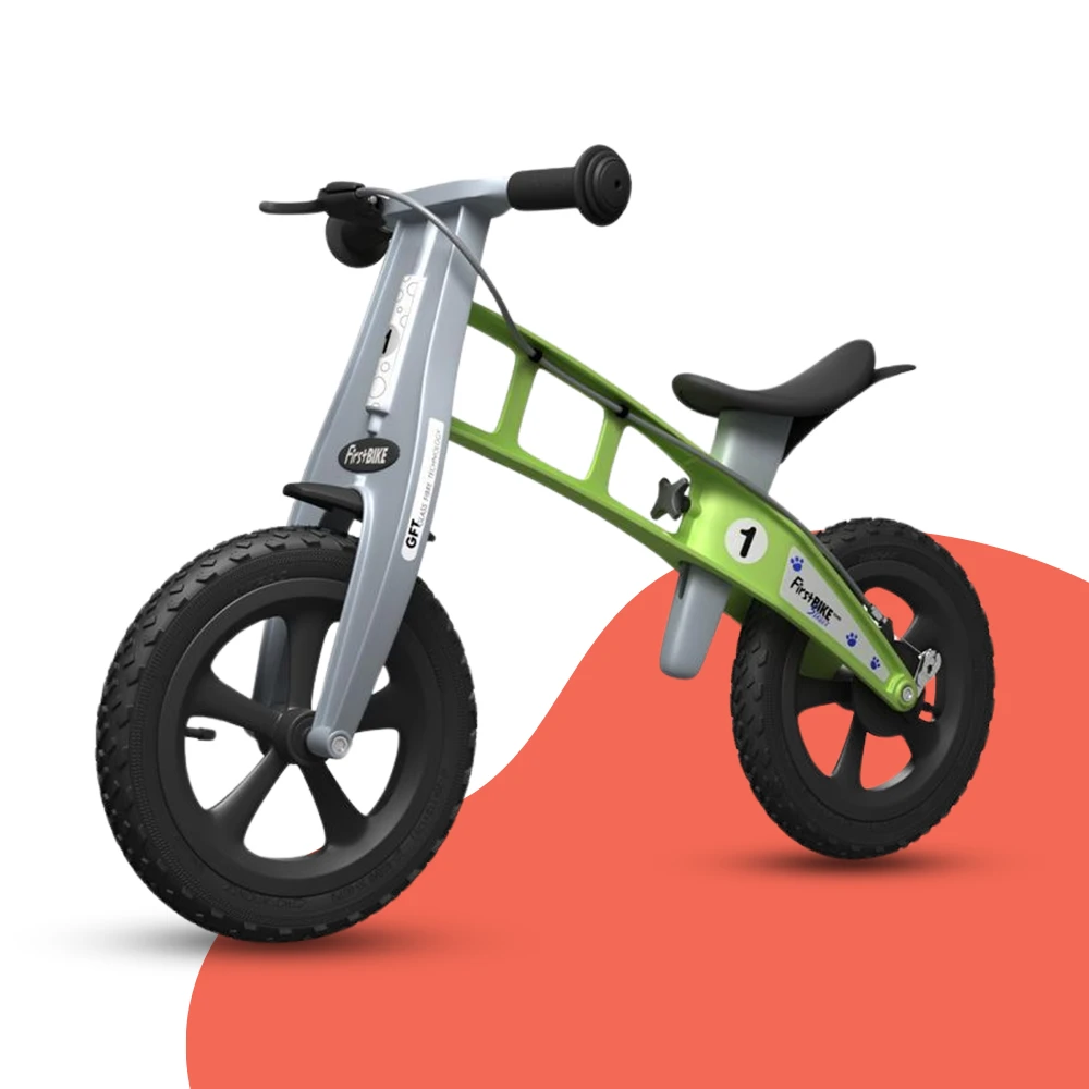 FirstBIKE Lightweight Cross Balance Bike With Brake - Green 1 FirstBIKE Lightweight Cross Balance Bike With Brake - Green
