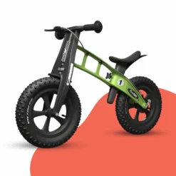 FirstBIKE Lightweight Fat Cross Balance Bike With Brake - Green