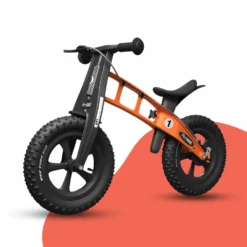 FirstBIKE Lightweight Fat Cross Balance Bike With Brake - Orange