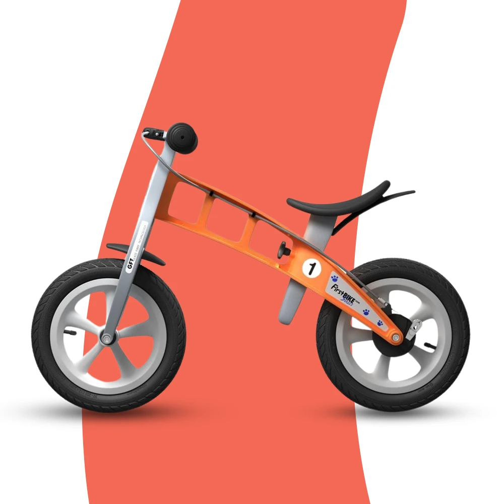 FirstBIKE Lightweight Street Balance Bike With Brake - Orange 6 FirstBIKE Lightweight Street Balance Bike With Brake - Orange - Image 6