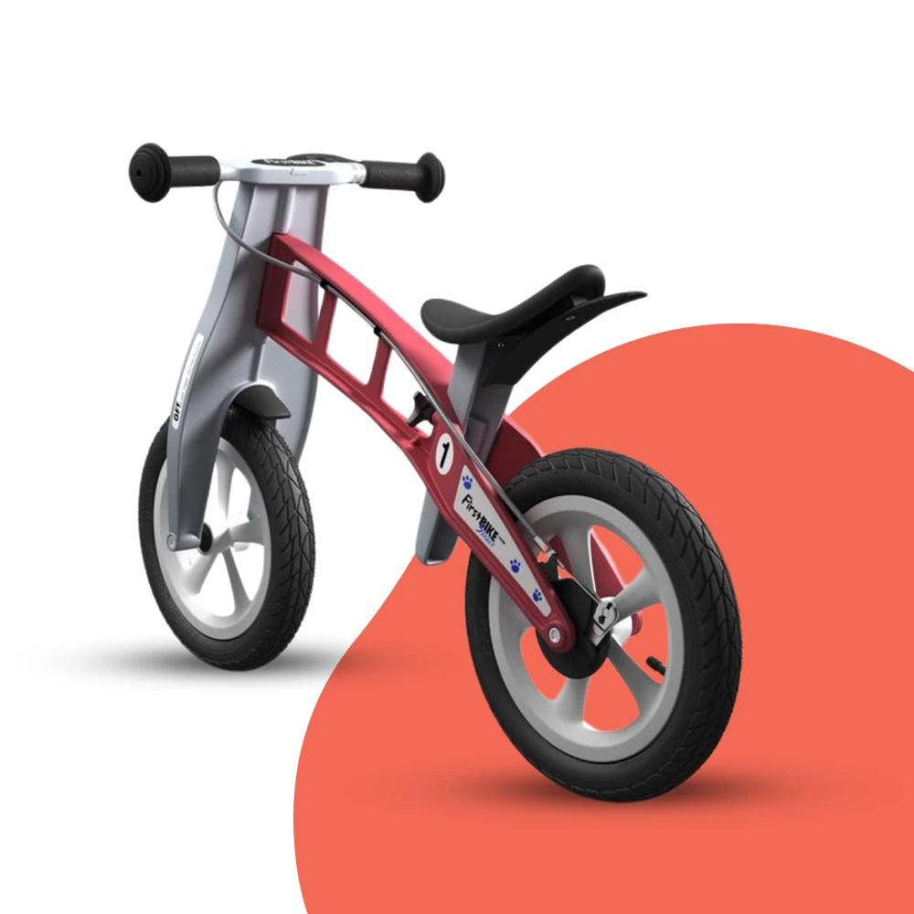FirstBIKE Lightweight Street Balance Bike With Brake - Red 4 FirstBIKE Lightweight Street Balance Bike With Brake - Red - Image 4