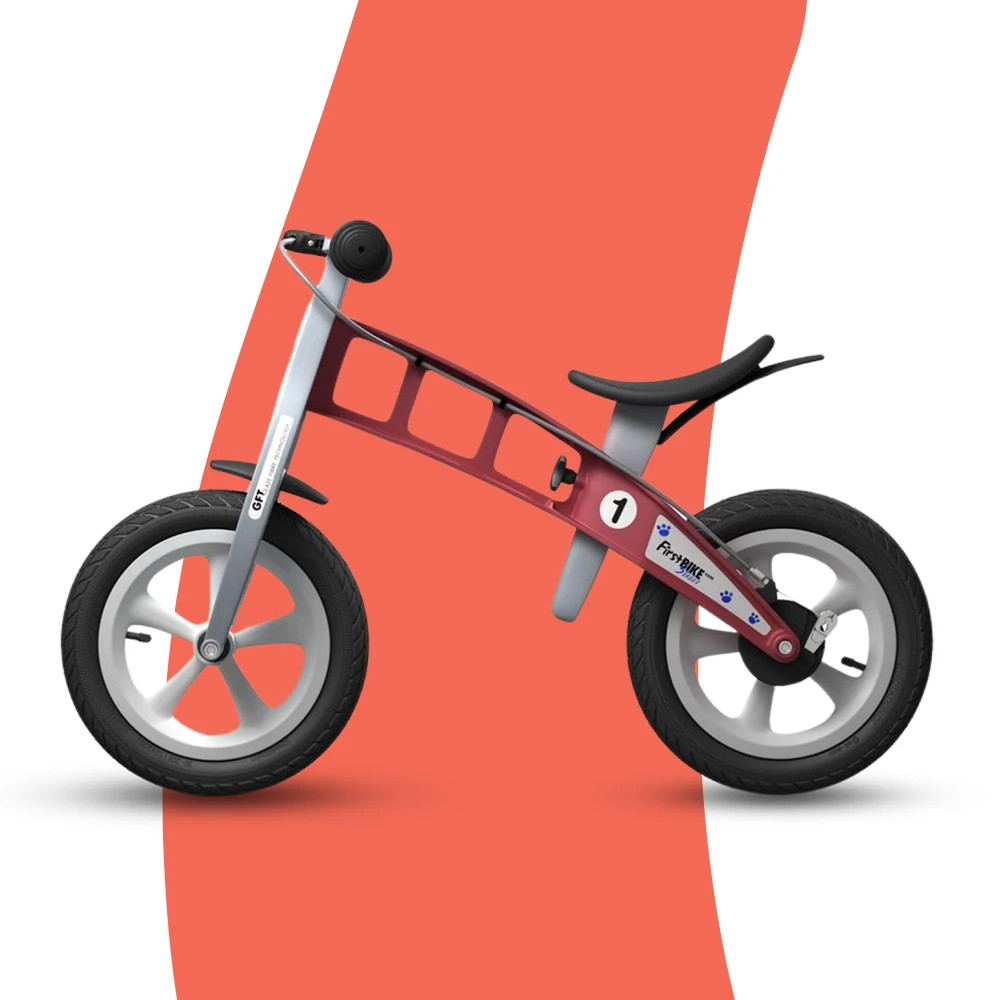 FirstBIKE Lightweight Street Balance Bike With Brake - Red 6 FirstBIKE Lightweight Street Balance Bike With Brake - Red - Image 6