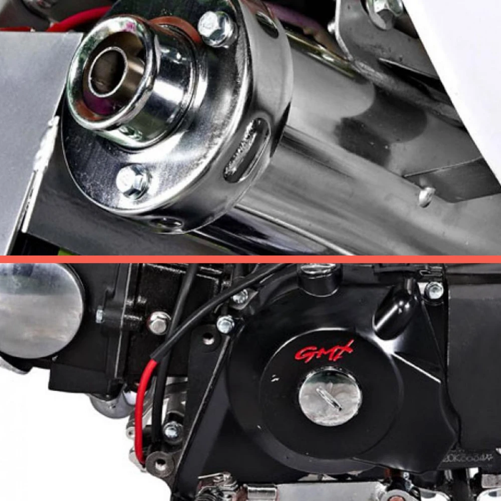 GMX Chip 50cc Petrol-Powered 4-Stroke Kids Dirt Bike - Blue 6 GMX Chip 50cc Petrol-Powered 4-Stroke Kids Dirt Bike - Blue - Image 6