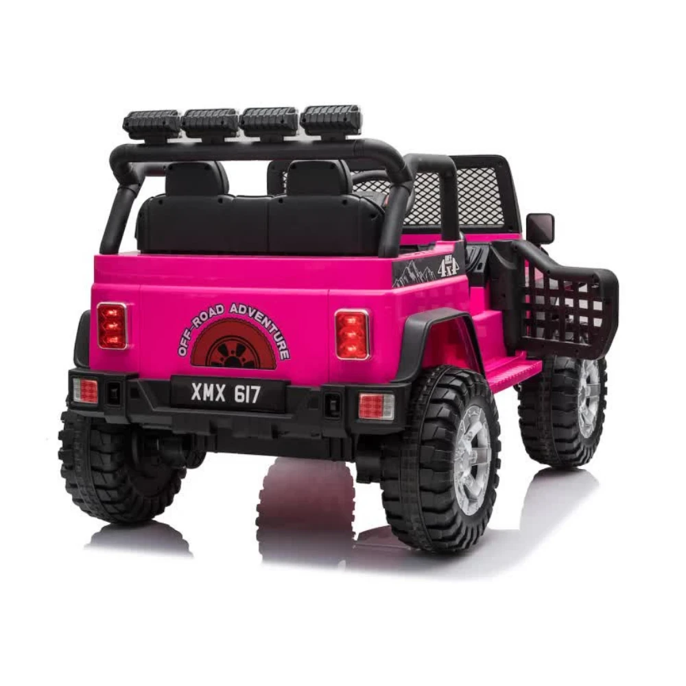 Jeep Off Road 12V 2-Seater Kids Ride On Car With Remote – Pink 4 Jeep Off Road 12V 2-Seater Kids Ride On Car With Remote – Pink - Image 4