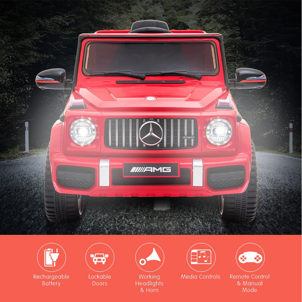Kahuna 12v Licensed Mercedes Benz AMG G63 Kids Electric Ride On With Remote - Red 9 Kahuna 12v Licensed Mercedes Benz AMG G63 Kids Electric Ride On With Remote - Red - Image 9