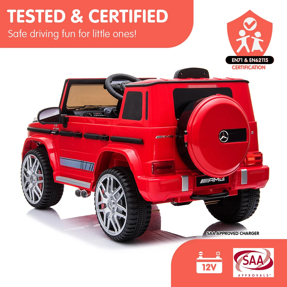 Kahuna 12v Licensed Mercedes Benz AMG G63 Kids Electric Ride On With Remote - Red 8 Kahuna 12v Licensed Mercedes Benz AMG G63 Kids Electric Ride On With Remote - Red - Image 8