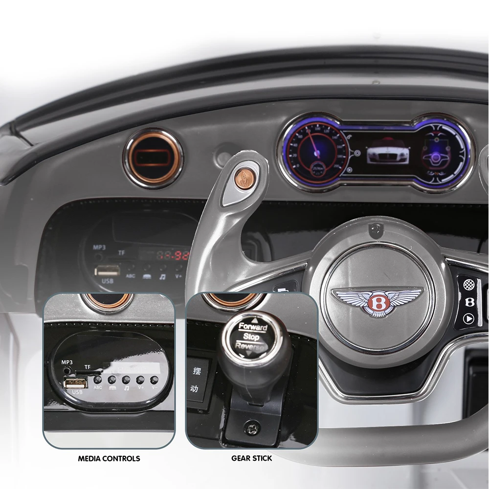 Kahuna Bentley Exp 12 Licensed Speed 6E Electric Kids Ride On Car Black 9 Kahuna Bentley Exp 12 Licensed Speed 6E Electric Kids Ride On Car Black - Image 9