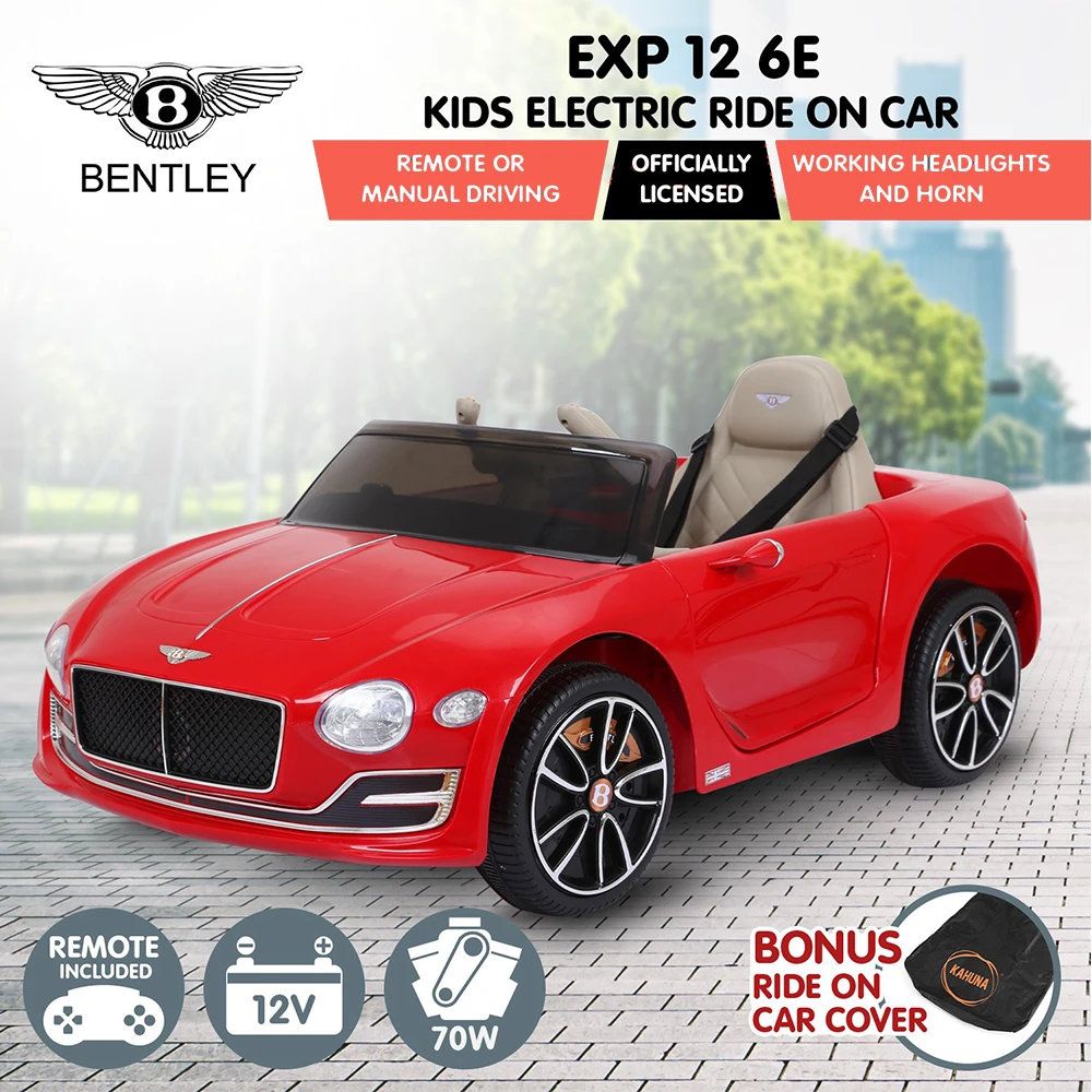 Kahuna Bentley Exp 12 Speed 6E Licensed Kids Ride On Electric Car Remote Control - Red 6 Kahuna Bentley Exp 12 Speed 6E Licensed Kids Ride On Electric Car Remote Control - Red - Image 6