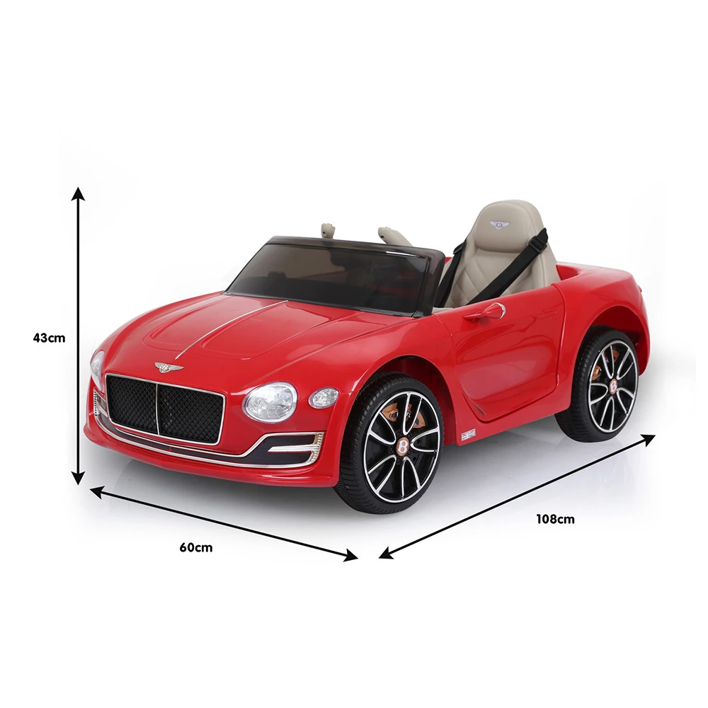 Kahuna Bentley Exp 12 Speed 6E Licensed Kids Ride On Electric Car Remote Control - Red 12 Kahuna Bentley Exp 12 Speed 6E Licensed Kids Ride On Electric Car Remote Control - Red - Image 12