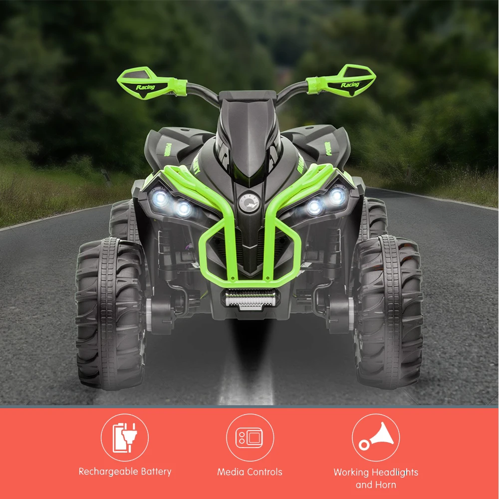 Kahuna GTS99 Kids Electric Ride On Quad Bike Toy ATV 50W - Green 5 Kahuna GTS99 Kids Electric Ride On Quad Bike Toy ATV 50W - Green - Image 5