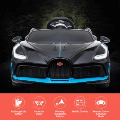 Kahuna Licensed Bugatti Divo Kids Electric Ride On Car - Black -Kids Car Sales kahuna licensed bugatti divo kids electric ride on car black 10