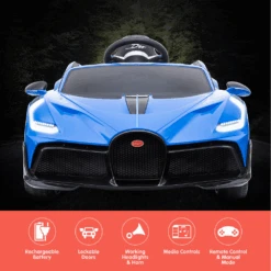 Kahuna Licensed Bugatti Divo Kids Electric Ride On Car - Blue -Kids Car Sales kahuna licensed bugatti divo kids electric ride on car blue 07