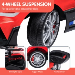 Kahuna Licensed Bugatti Divo Kids Electric Ride On Car - Red -Kids Car Sales kahuna licensed bugatti divo kids electric ride on car red 04