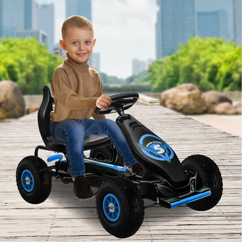 Kahuna G18 Kids Ride On Pedal Powered Go Kart Racing Style - Blue 2 Kahuna G18 Kids Ride On Pedal Powered Go Kart Racing Style - Blue - Image 2