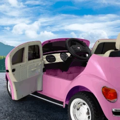 Licensed 6v Volkswagen Beetle Electric Kids Ride On Car With Remote - Pink -Kids Car Sales licensed 6v volkswagen beetle electric kids ride on car with remote pink 1