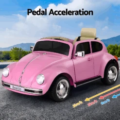 Licensed 6v Volkswagen Beetle Electric Kids Ride On Car With Remote - Pink -Kids Car Sales licensed 6v volkswagen beetle electric kids ride on car with remote pink