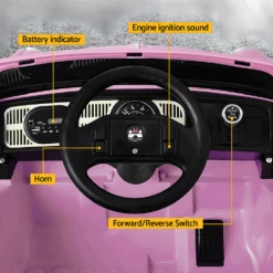 Licensed 6v Volkswagen Beetle Electric Kids Ride On Car With Remote - Pink -Kids Car Sales licensed 6v volkswagen beetle electric kids ride on car with remote pink 6