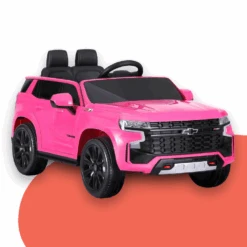 Licensed Chevrolet Tahoe 12v Kids Electric Ride On Car With Remote - Pink