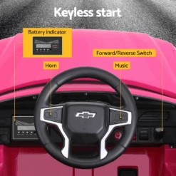 Licensed Chevrolet Tahoe 12v Kids Electric Ride On Car With Remote - Pink -Kids Car Sales licensed chevrolet tahoe 12v kids electric ride on car with remote pink 4