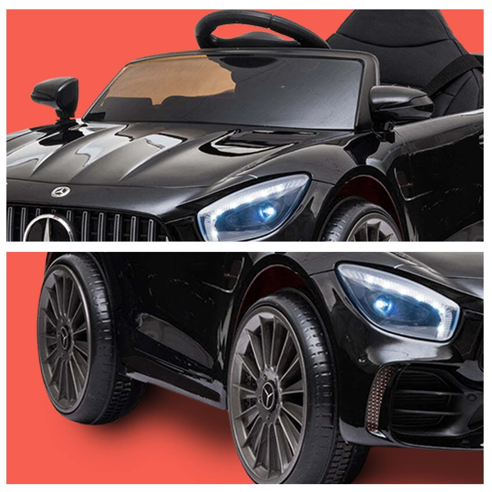 Licensed Mercedes GTR 12 Kid Electric Ride-on Car With Remote - Black 3 Licensed Mercedes GTR 12 Kid Electric Ride-on Car With Remote - Black - Image 3