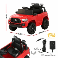 Licensed Toyota Tacoma 12v Off Road Kids Electric Ride On With Remote - Red -Kids Car Sales licensed toyota tacoma 12v off road kids electric ride on with remote red 6