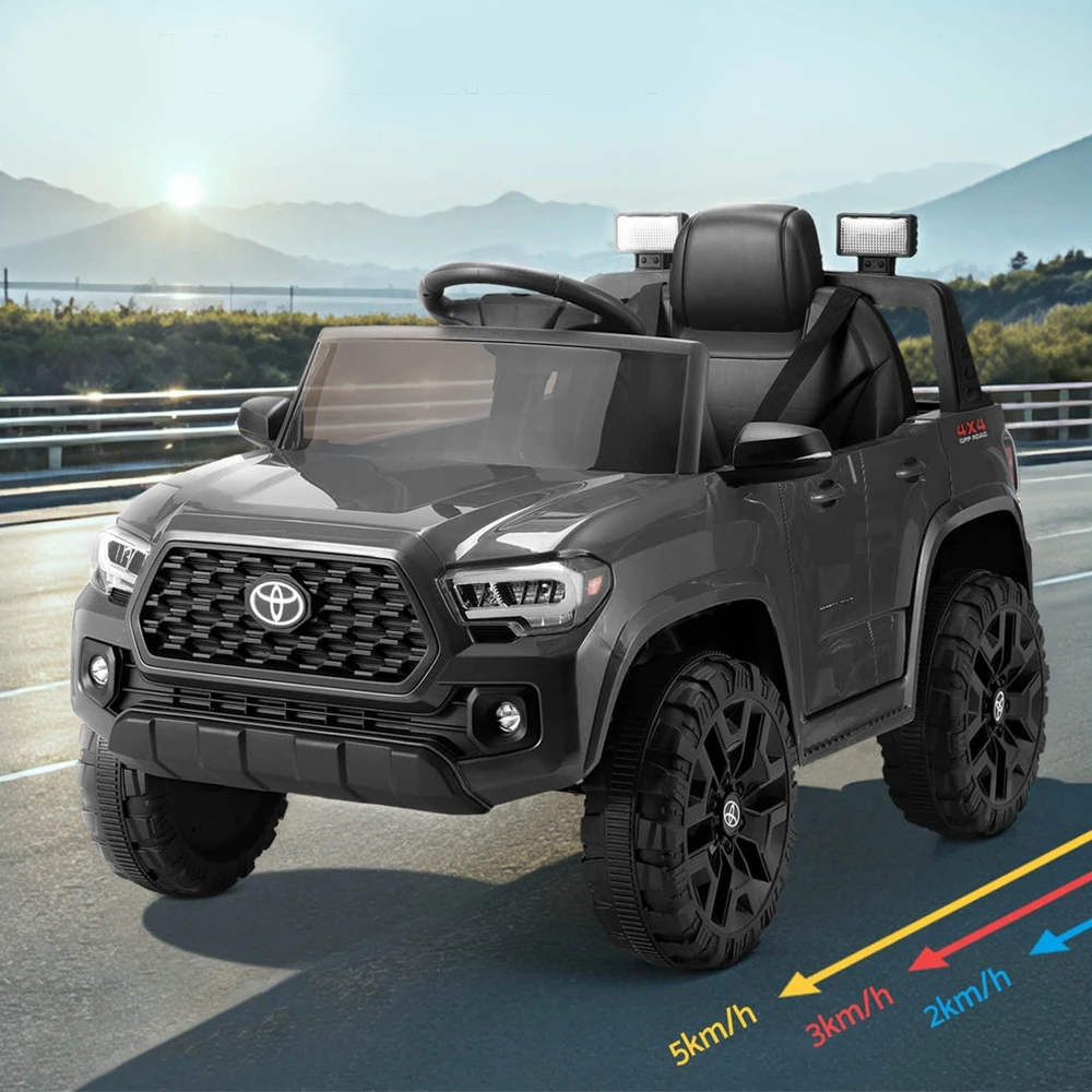 Licensed Toyota Tacoma 12v Off Road Kids Electric Ride On Car With Remote - Grey 7 Licensed Toyota Tacoma 12v Off Road Kids Electric Ride On Car With Remote - Grey - Image 7