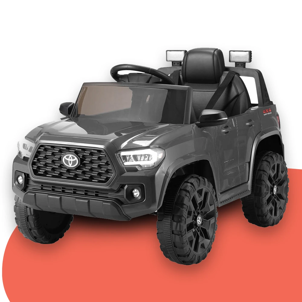 Licensed Toyota Tacoma 12v Off Road Kids Electric Ride On Car With Remote - Grey 3 Licensed Toyota Tacoma 12v Off Road Kids Electric Ride On Car With Remote - Grey - Image 3
