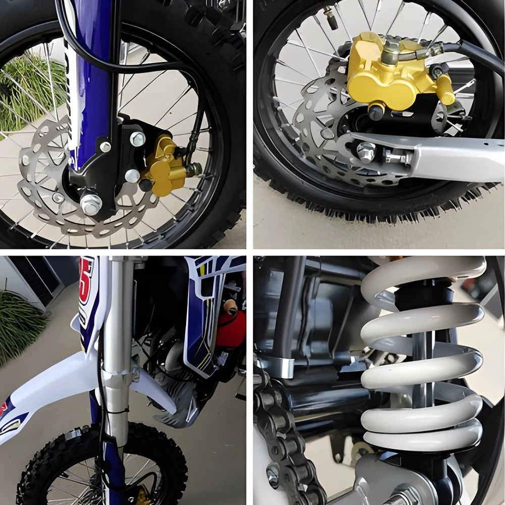 MJM 110cc Petrol Powered 4-Stroke Kids Trail Pit Dirt Bike - Blue 4 MJM 110cc Petrol Powered 4-Stroke Kids Trail Pit Dirt Bike - Blue - Image 4