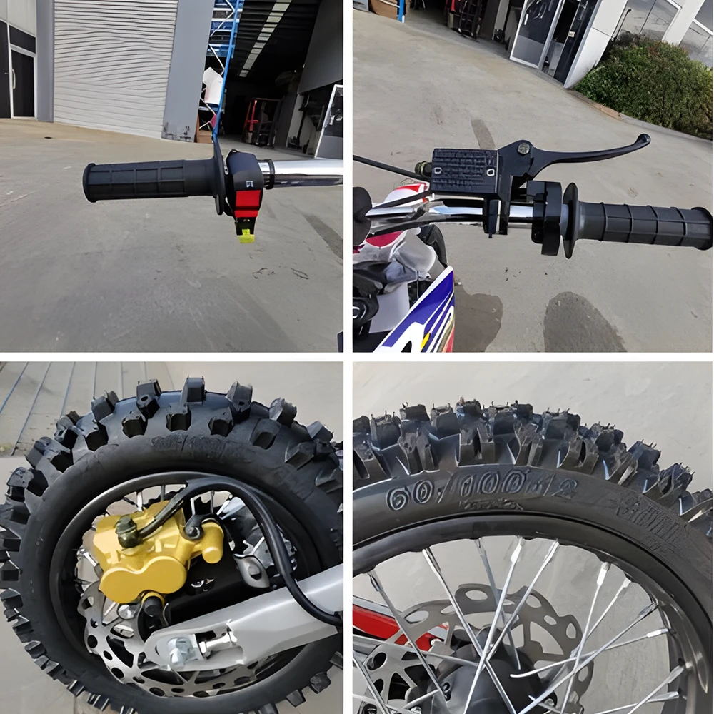 MJM 110cc Petrol Powered 4-Stroke Kids Trail Pit Dirt Bike - Blue 5 MJM 110cc Petrol Powered 4-Stroke Kids Trail Pit Dirt Bike - Blue - Image 5