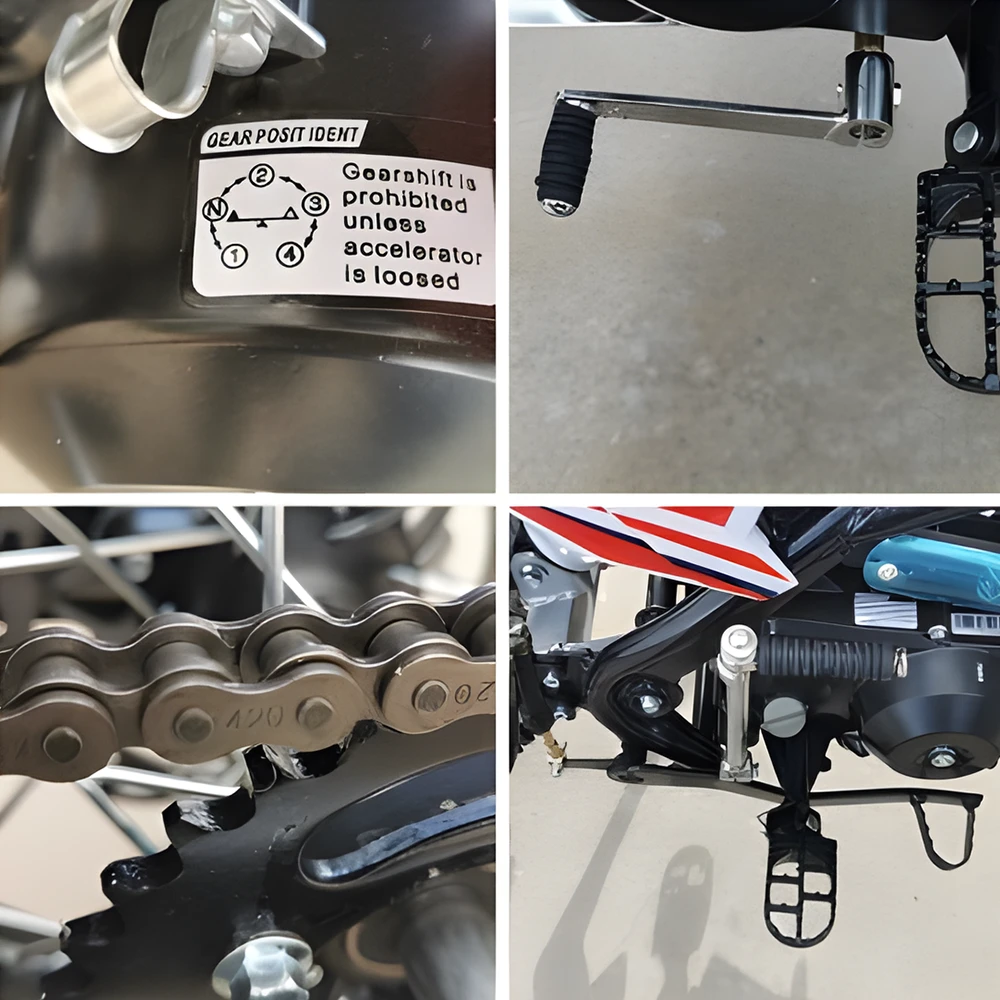 MJM 110cc Petrol Powered 4-Stroke Kids Trail Pit Dirt Bike - Blue 6 MJM 110cc Petrol Powered 4-Stroke Kids Trail Pit Dirt Bike - Blue - Image 6