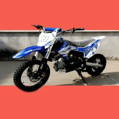 MJM 110cc Petrol Powered 4-Stroke Kids Trail Pit Dirt Bike - Blue