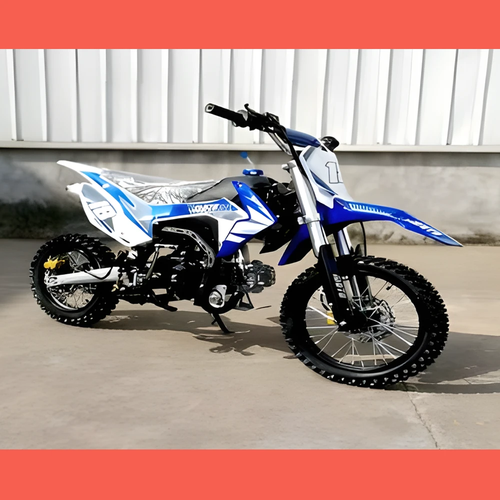 MJM 110cc Petrol Powered 4-Stroke Kids Trail Pit Dirt Bike - Blue 2 MJM 110cc Petrol Powered 4-Stroke Kids Trail Pit Dirt Bike - Blue - Image 2