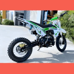 MJM 110cc Petrol Powered 4-Stroke Kids Trail Pit Dirt Bike - Green -Kids Car Sales mjm 110cc petrol powered 4 stroke kids trail pit dirt bike green 02