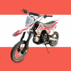 MJM 110cc Petrol Powered 4-Stroke Kids Trail Pit Dirt Bike - Red