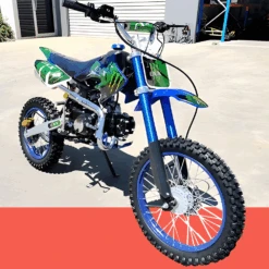 MJM 125cc BigFoot Petrol Powered 4-Stroke Kids Dirt Bike - Blue