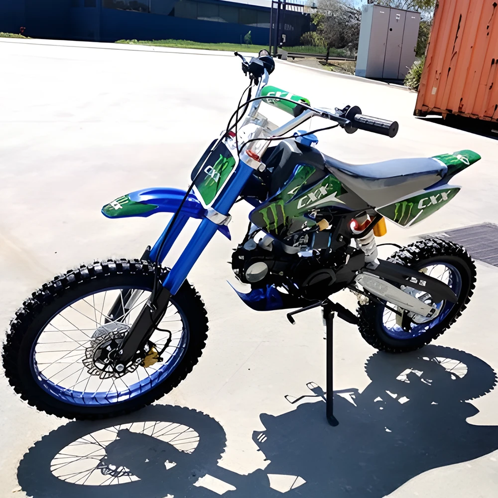 MJM 125cc BigFoot Petrol Powered 4-Stroke Kids Dirt Bike - Blue 4 MJM 125cc BigFoot Petrol Powered 4-Stroke Kids Dirt Bike - Blue - Image 4