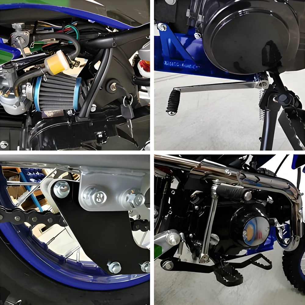 MJM 125cc BigFoot Petrol Powered 4-Stroke Kids Dirt Bike - Blue 8 MJM 125cc BigFoot Petrol Powered 4-Stroke Kids Dirt Bike - Blue - Image 8