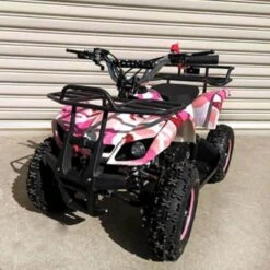 MJM 49cc Petrol Powered 2-Stroke Farm Kids ATV Quad Bike - Pink