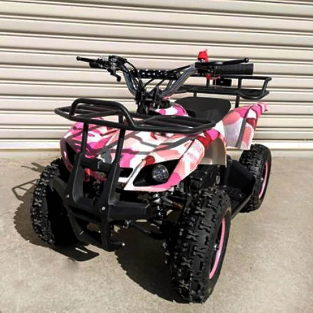 MJM 49cc Petrol Powered 2-Stroke Farm Kids ATV Quad Bike - Pink 1 MJM 49cc Petrol Powered 2-Stroke Farm Kids ATV Quad Bike - Pink